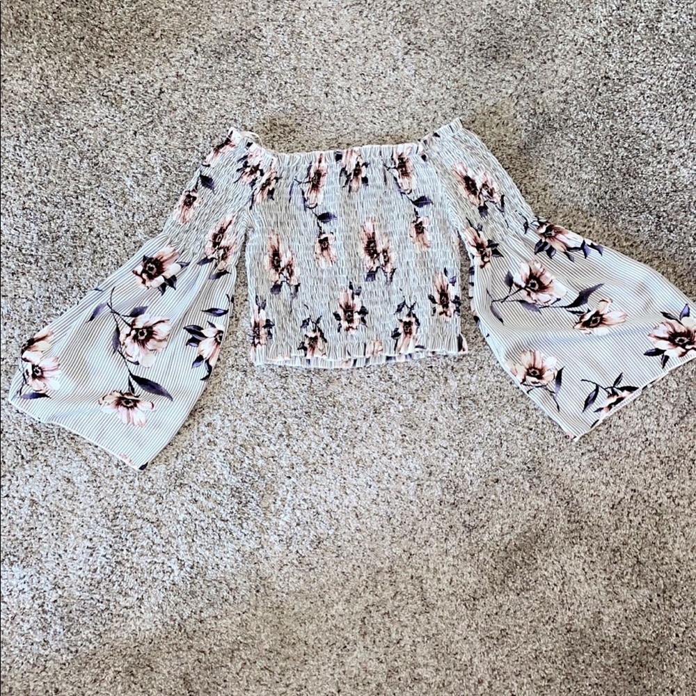 she and sky cropped shirt